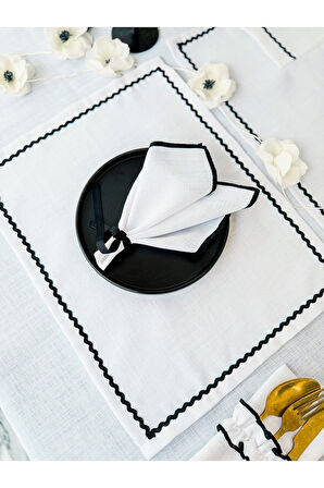 Shine White Dikdörtgen Dantelli Amerikan Servis / Supla 2Lİ