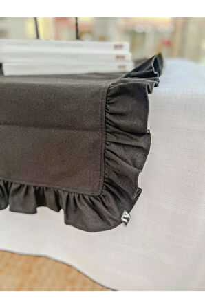 Luna Keten Heryeri Fırfırlı Dikdörtgen Runner 50X150CM