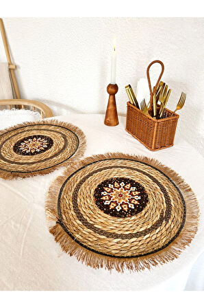 Doğal Hasır 2Lİ Amerikan Servis/Supla/Sunum