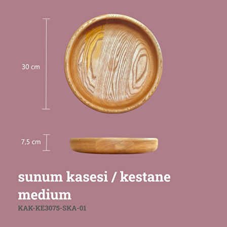 Sunum Kasesi Kestane Medium