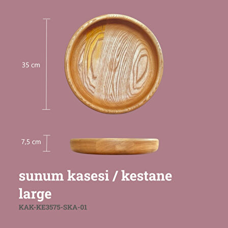 Sunum Kasesi Kestane Large