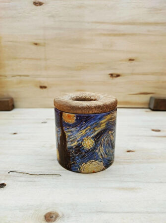 Vincent Van Gogh - Ahşap Kapaklı Kalemlik 1