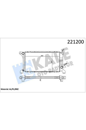 Motor Su Radyatoru Transıt T12 T15 92 98 1 Sıra Alb Kısa Tıp Olcu 600 331 34 92VT8005A1A-92VT80