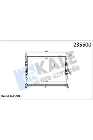 Motor Su Radyatoru Transıt V347 2.2tdcı 2.4tdcı 3.2tdcı 06 Klımalı 6C118005CD-1373156-1383317