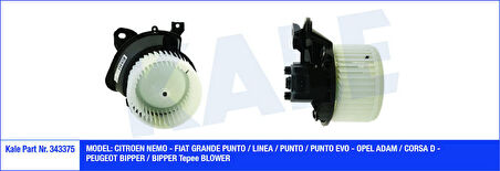 KALE Kalorifer Motoru 12v Fiat Grande Punto-Linea-Punto-Punto Evo-Bipper-Tepee-Corsa