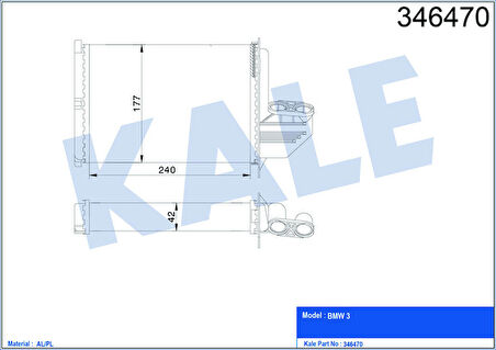 KALE Kalorifer Radyatörü Bmw 3 E36 316i-318i-İs-320i-323i-325i-328i-318tds-325td 90-9