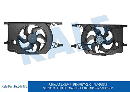 KALE Fan Motoru Davlumbazlı Lgn-Clio 2-Laguna Iı-Velsatıs-Espace-Master 2-