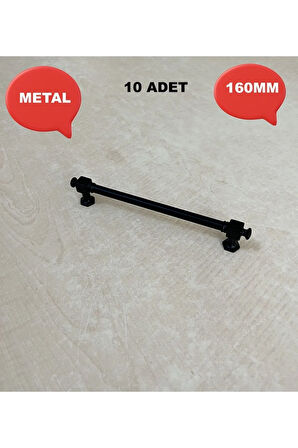 160mm Kale Model Mobilya Mutfak Çekmece Dolap Dolabı Kulpu Kulbu Kulpları 10 Adet Siyah