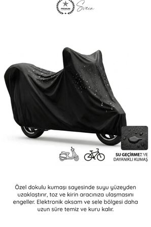 #Branda Motosiklet Scooter Koruma Brandası UV Korumalı Su Geçirmez Toz Önleyici Dış Mekan Dayanıklı Hafif Katlanabilir Güneş Yağmur Kar Çamur Dirençli Örtü Kılıf 180x120 cm Evrensel