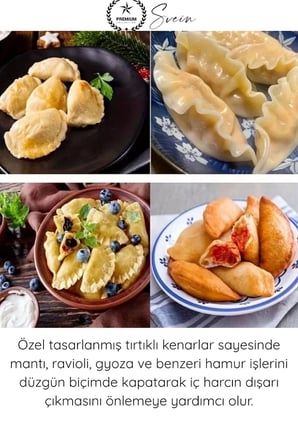 #Kalıp Paslanmaz Çelik Mantı Kurabiye Donut Kesici 7.5 cm Profesyonel Yuvarlak Hamur Kesme Kalıbı Ravioli Gyoza Börek Poğaça Hamur Şekillendirici Mühürleyici Mutfak Aparatı