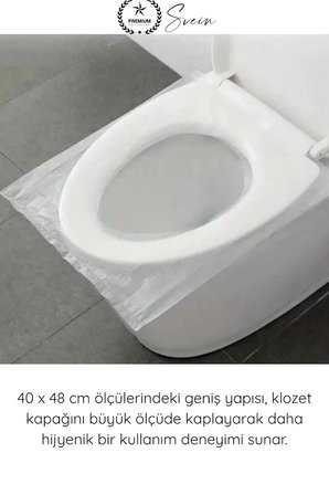#KlozetKoruma Seyahat Tipi Pratik Klozet Kapağı Örtüsü Poşeti Hijyenik Tek Kullanımlık 200 Adet Su Geçirmez Taşınabilir Klozet Koruyucu Tuvalet Oturak Örtüsü Seyahat Hijyen Seti