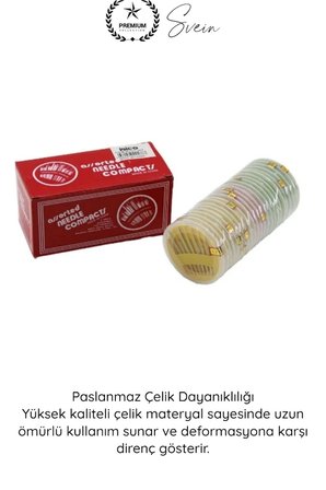 #Dikiş Paslanmaz Çelik Dikiş İğnesi Seti 25 Parça Profesyonel Terzi Nakış Hobi El Dikiş Kiti Kumaş Tamir Aksesuarı Çok Boyutlu Dayanıklı Saklama Kutulu Hassas Dikiş Malzemesi