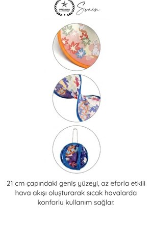 #Yelpaze Pratik Portatif Katlanabilir Kore Tipi Yuvarlak Yelpaze Çanta Boy Hafif Tasarım El Yelpazesi Katlanır Taşınabilir Yazlık Serinletici Seyahat Festival Plaj Günlük Kullanım