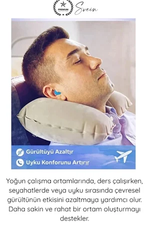 #Tıkaç Yumuşak Uyku Silikon Kulak Tıkacı 6'lı Özel Kutulu Su Geçirmez Gürültü Önleyici Tekrar Kullanılabilir Yüzme Duş Seyahat Ders Çalışma Horlama Önleyici Kulak Koruyucu