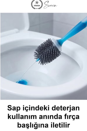 #TuvaletFırçası Deterjan Hazneli Silikon Tuvalet Fırçası Duvara Monte Askılı Yapışkanlı Havalandırmalı Tutuculu Banyo Klozet Wc Temizleme Seti Hijyenik Zemin Üstü Kullanım Matkapsız Montaj Pratik