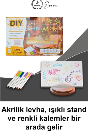 #LedYazıPanosu DIY Işıklı Not Tahtası Gece Lambası Akrilik Masaüstü Mesaj Levhası 7 Renk Kalem 6 Çizim Şablonu Hediyeli Dekoratif Aydınlatma Çocuk Odası Kafe Restoran Tabela Kişiselleştirilebilir