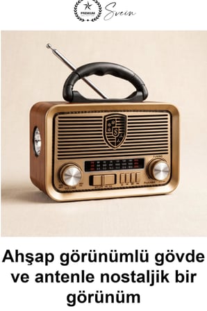 #NostaljikRadyo Solar Panelli Retro FM Radyo Bluetooth Hoparlör Şarjlı LED Fenerli USB TF Kart MP3 Çalar AUX Girişli Ahşap Görünümlü Taşınabilir Kamp Müzik Kutusu Dekoratif Hediyelik Eski Tip Antenli