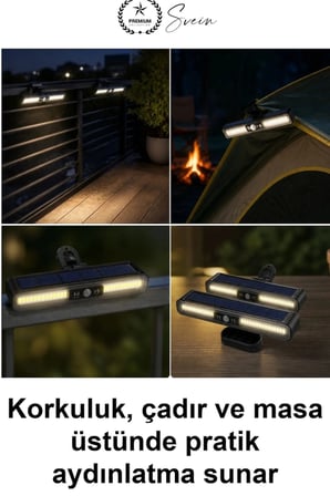 #SolarLamba 2'li Mandallı 36 LED Güneş Enerjili Hareket Sensörlü Bahçe Aydınlatma 3 Modlu Kablosuz Dış Mekan Balkon Teras Korkuluk Şemsiye Kamp Çadır Işığı Suya Dayanıklı Kıskaçlı Garaj Duvar Spotu