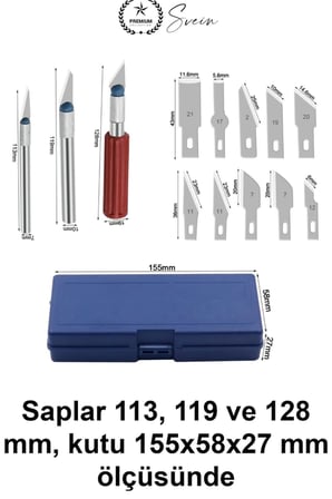#NeşterSeti 16 Parça Hobi Neşter Seti 13 Maket Bıçağı Gravür Kalemi Hassas Kesim Kağıt Oyma Aleti Maketçi Kretuar El Sanatları İçin Kutulu Metal Saplı Çelik Değiştirilebilir Yedek Uç Takımı