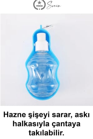 #SuMatarası Kedi Köpek Evcil Hayvan Su Matarası 250 ml Taşınabilir Plastik Suluk Hazneli Sızdırmaz Kilitli Seyahat Yürüyüş Park Gezi Pet Hafif Pratik Dış Mekan Aksesuarı İçme Kabı Bahçe Askılı