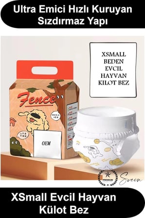 #KöpekBezi XSmall Beden Evcil Hayvan Külot Bez 2-4 Kg Ultra Emici Hızlı Kuruyan Sızdırmaz Yavru Kedi Köpek İçin Cırtlı Elastik Nefes Alabilir Tek Kullanımlık Hijyenik Yaşlı Pet İdrar Kaçırma Çözümü