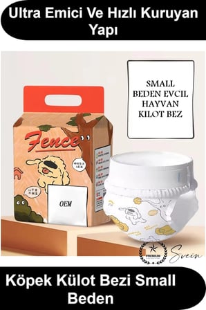 #KöpekBezi Köpek Kedi Külot Bezi Small Beden 4-8 Kg Ultra Emici Hızlı Kuruyan Sızdırmaz Nefes Alabilir Elastik Bantlı Cırt Cırtlı Tek Kullanımlık Hijyenik Evcil Hayvan Yavru Yaşlı İdrar Kaçırma