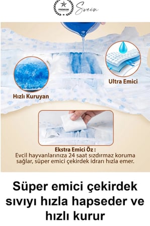 #KöpekBezi Köpek Kedi Külot Bezi Small Beden 4-8 Kg Ultra Emici Hızlı Kuruyan Sızdırmaz Nefes Alabilir Elastik Bantlı Cırt Cırtlı Tek Kullanımlık Hijyenik Evcil Hayvan Yavru Yaşlı İdrar Kaçırma