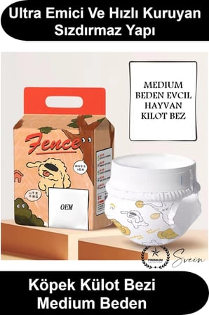 #KöpekKülotBezi Köpek Külot Bezi Medium Beden 6-11 kg Evcil Hayvan Pet Tek Kullanımlık Ultra Emici Hızlı Kuruyan Sızdırmaz Nefes Alabilir Cırtlı Elastik Bel Bandı Orta Irk Yavru Yaşlı İdrar Kaçırma