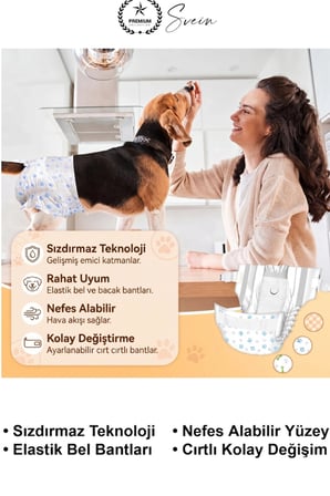 #KöpekBezi Large Beden Evcil Hayvan Külot Bez Ultra Emici Hızlı Kuruyan Sızdırmaz Hijyenik Tek Kullanımlık Cırtlı Elastik Nefes Alabilir 10-20 Kg Büyük Irk Yaşlı Köpekler İçin İdrar Kaçırma Çözümü