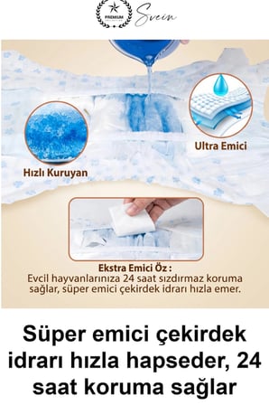 #KöpekBezi Large Beden Evcil Hayvan Külot Bez Ultra Emici Hızlı Kuruyan Sızdırmaz Hijyenik Tek Kullanımlık Cırtlı Elastik Nefes Alabilir 10-20 Kg Büyük Irk Yaşlı Köpekler İçin İdrar Kaçırma Çözümü
