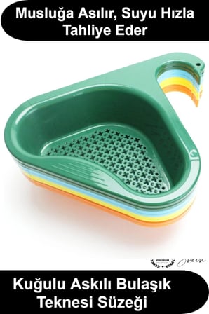 Kuğu Tasarımlı Lavabo Süzgeci Musluğa Asılabilen Evye Drenaj Sepeti Plastik Delikli Mutfak Düzenleyici Meyve Sebze Yıkama Yemek Artığı Süzme Sünger Tutucu Pratik Hızlı Su Tahliyeli Üçgen Form