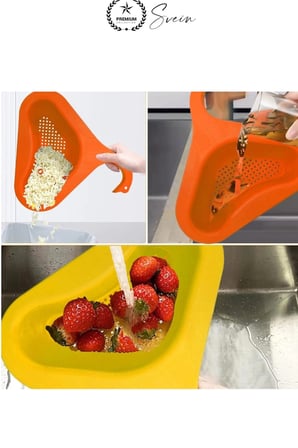 Kuğu Tasarımlı Lavabo Süzgeci Musluğa Asılabilen Evye Drenaj Sepeti Plastik Delikli Mutfak Düzenleyici Meyve Sebze Yıkama Yemek Artığı Süzme Sünger Tutucu Pratik Hızlı Su Tahliyeli Üçgen Form
