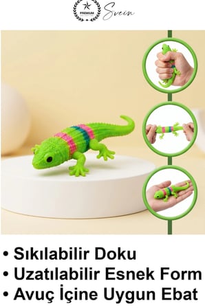 #Kertenkele Kertenkele 12'li Paket Sıkmalı Stres Atma Oyuncağı Yumuşak Esnek Uzayan TPR Silikon Çocuk Fidget Seti Renkli Hediyelik El Egzersizi Rahatlatıcı Eğlenceli Hayvan Figürü