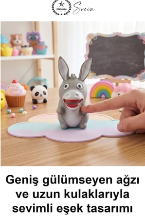 #Eşek Eşek Tasarımlı 12'li Paket Sıkmalı Yumuşak Oyuncak Stres Giderici Esnek Sukuşi Antistres Seti El Egzersiz Aparatı Çocuk Eğlence Aktivite Ürünü Hediyelik Sevimli Gri Hayvan Figürü