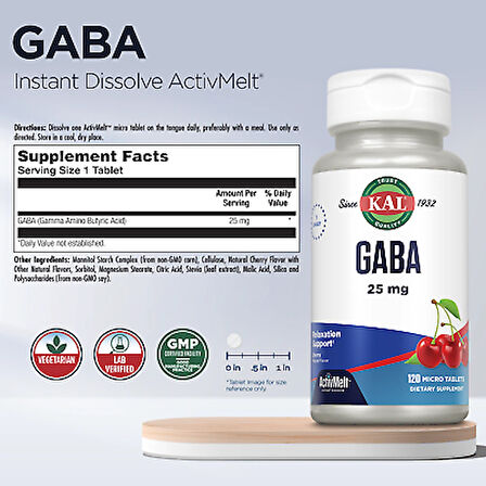 KAL GABA 25 mg ActivMelt® Instant Dissolve Tablets