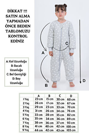 Kız Erkek Çocuk Kalın Elyaf Dolgulu Premium Kalite 2.5 Tog Desenli Uyku Tulumu