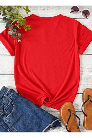 MALKOÇBEY KALP BASKILI OVERSİZE UNİSEX BASİC T-ŞHİRT