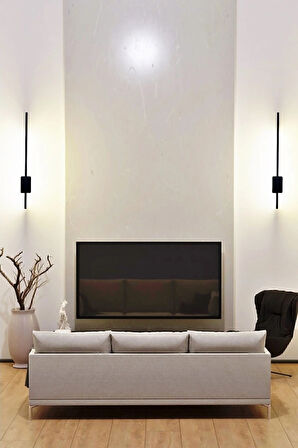 2 Adet Pilli Kılıç Aplik Gece Lambası 2 Adet (70 CM) (MAT SİYAH- GÜNIŞIĞI)