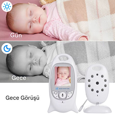 QASUL Video bebek izleme monitörü kablosuz 2.0 ''LCD çocuk bakıcısı 2 yönlü konuşma gece görüş sıcaklık güvenlik dadı kamera 