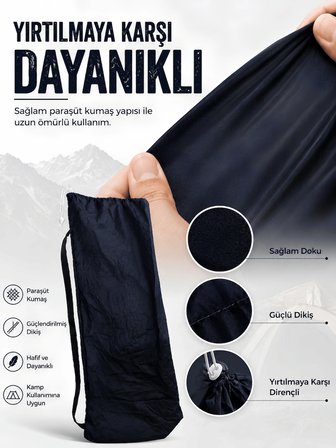 Beylini Lastikli Kamp Sandalyesi Kılıfı Omuz Askılı Piknik Plaj Piknik Katlanır Sandalye Taşıma Çantası Paraşüt Kumaş 40 x 105 CM