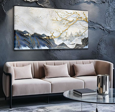 Çiçek Panoramik Kanvas Tablo