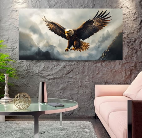 Kartal Panoramik Kanvas Tablo
