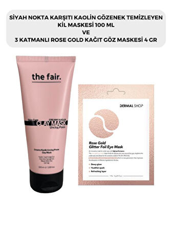  the fair. Gözenek Temizleyen Kil Maskesi 100 ml ve Dermal 3 Katmanlı Rose Gold Göz Maskesi 4 gr