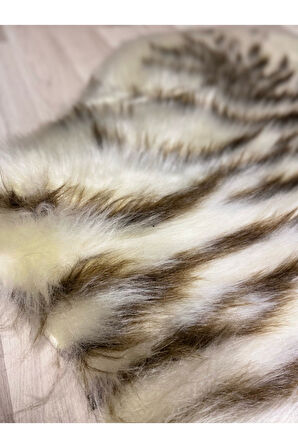 Tiger Süet Taban, Yumuşacık, Yıkanabilir Lüks Zebra Kürk Halı Post Beyaz 100x150