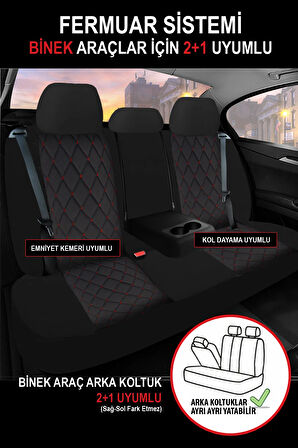 Volkswagen Sharan 2.0 Tdı (140 Hp) Bmt 4motıon Scr 2010  UYUMLU T-design Lüks Oto Koltuk Kılıfı Taytüyü Kapitone