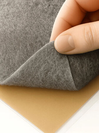 BEYLİNİ Kendinden Yapışkanlı Kapı Kaplaması Keçe Oto Zemin Bagaj Çatı Dayanıklı Uzun Ömürlü Araç Kaplama 3mm Gri