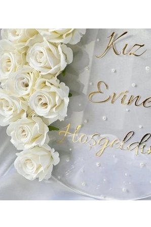 Kişiye Özel Pleksi Kapı Süsü – Kız İsteme Söz Nişan Hoşgeldiniz Yazılı Çiçekli Kapı Dekoru
