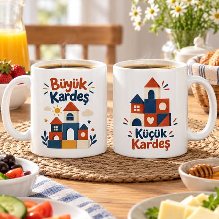 Kardeş Molası 2`li Porselen Kupa Seti - MODEL 363