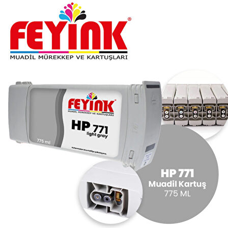 Feyink® Hp 771 Light Gray (LG) Feyink Muadil Kartuş 775ml Designjet Z6200							