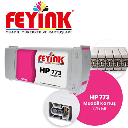 Feyink® Hp 773 Magenta (M) Feyink Muadil Kartuş 775ml Designjet Z6600/Z6800							